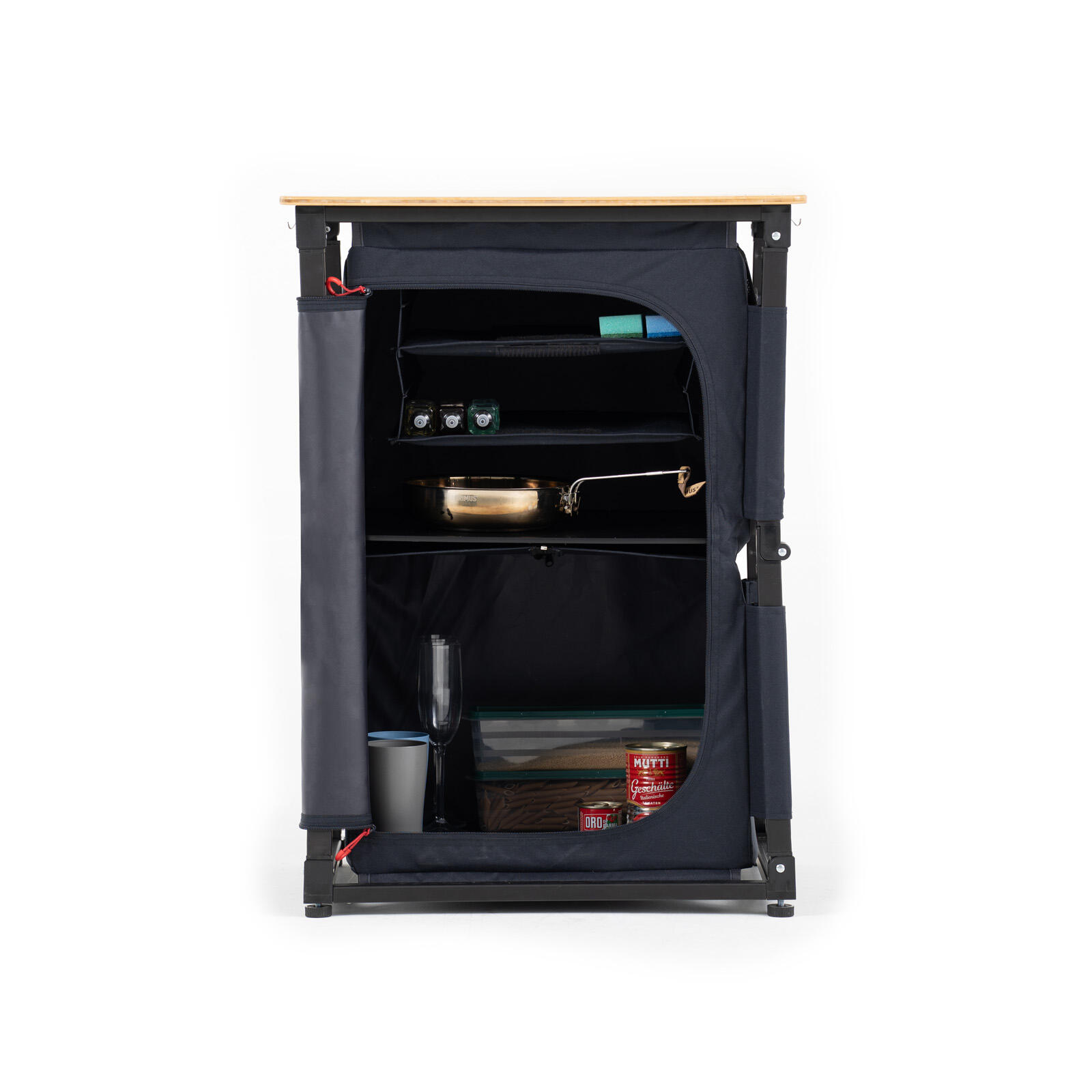 qeedo Quick Sammy Single Camping-Schrank 60x50x82 cm - 8,6 kg - Darknavy 4/7