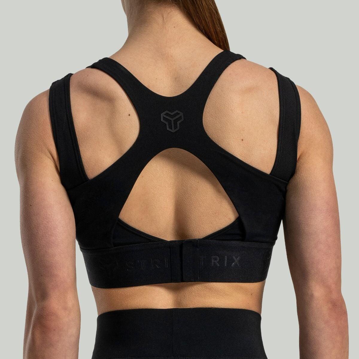 Donna fitness reggiseno sportivo regolabile nero Lunar 5/7