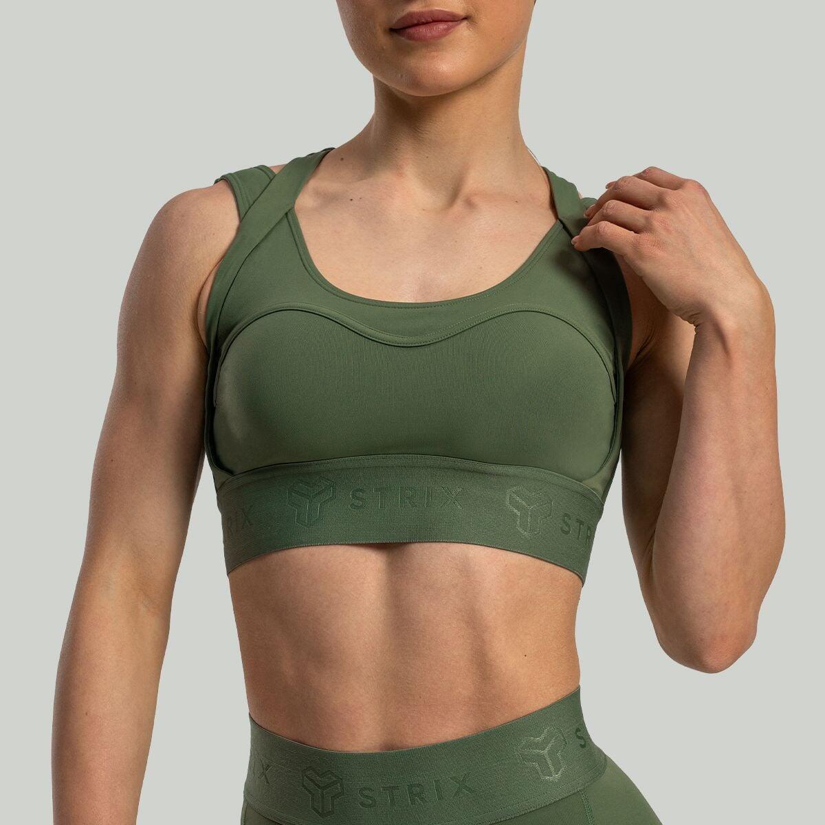 Donna fitness reggiseno sportivo regolabile Green Lunar 2/6