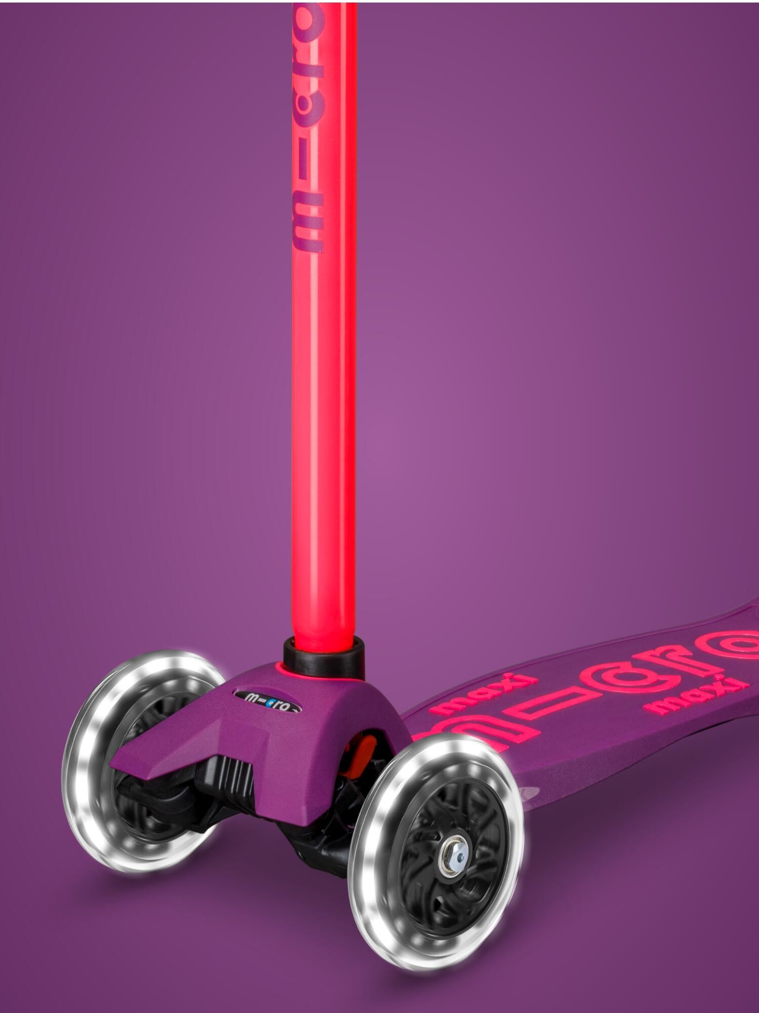 Trottinette enfant Maxi  Deluxe Néon Rose LED 7/7