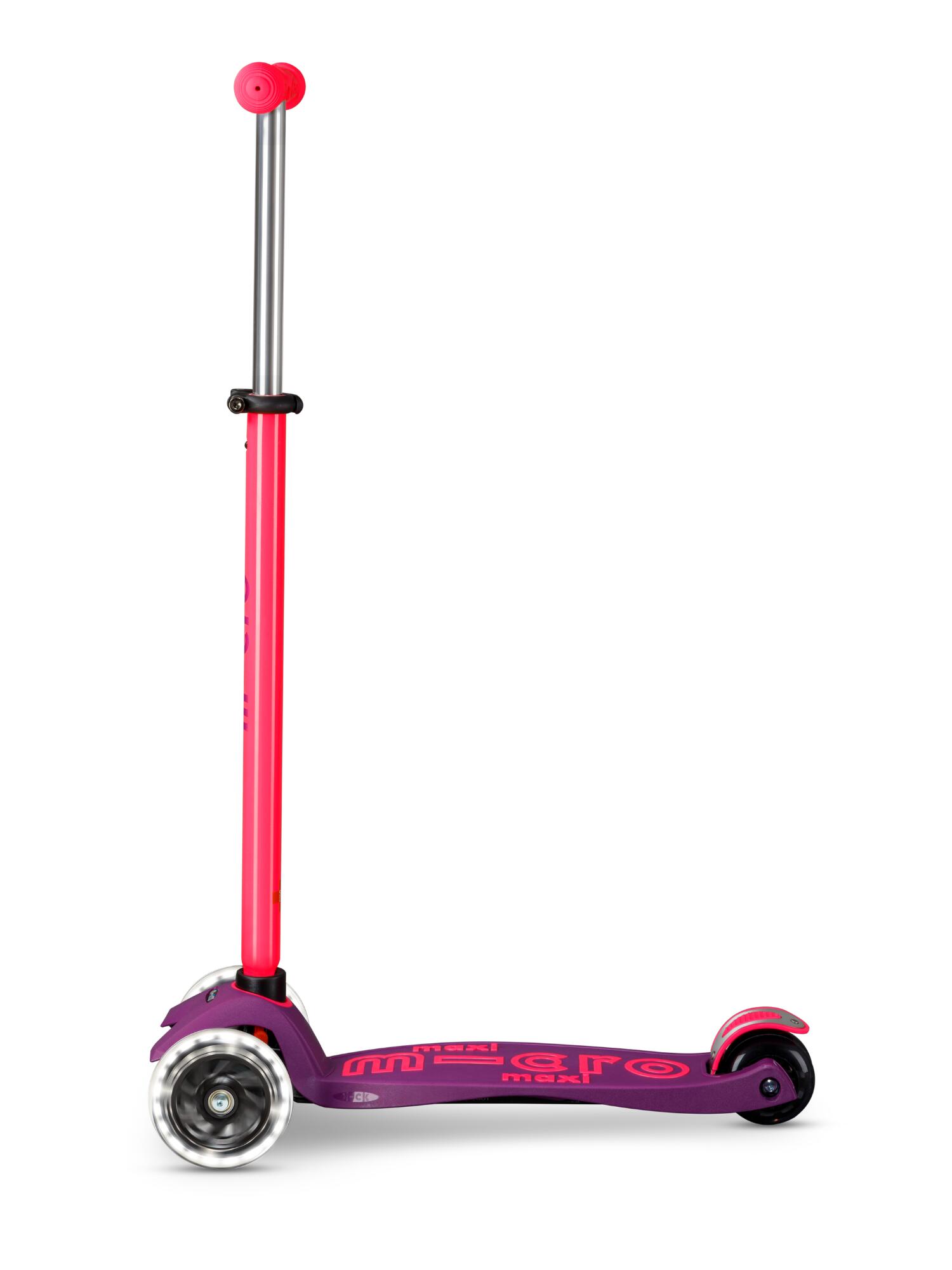 Trottinette enfant Maxi  Deluxe Néon Rose LED 5/7