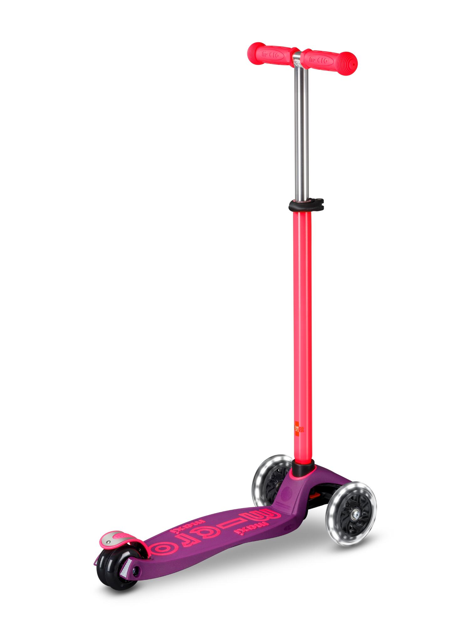Trottinette enfant Maxi  Deluxe Néon Rose LED 4/7