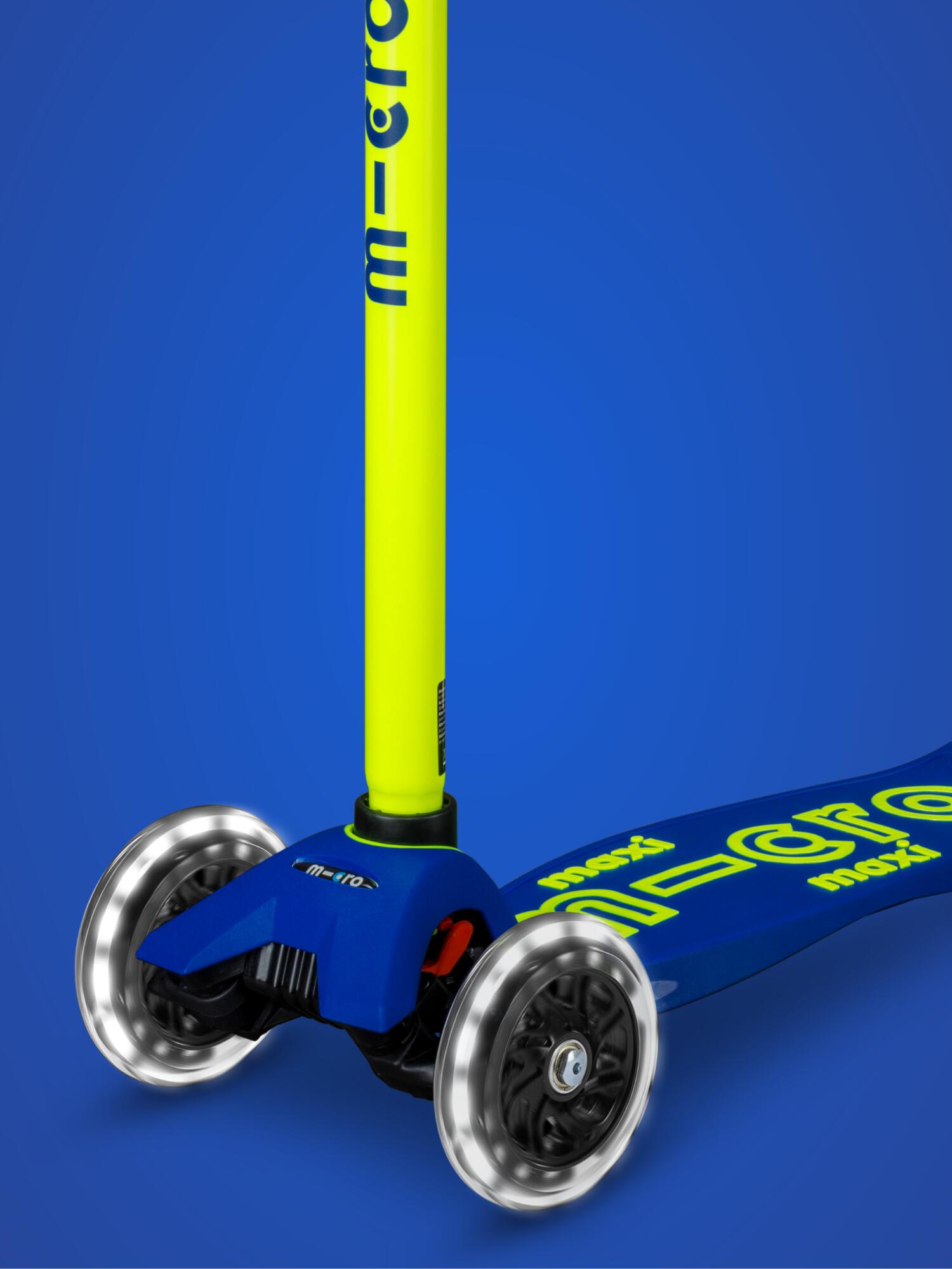 Trottinette enfant Maxi  Deluxe Néon Jaune Canari LED 7/7