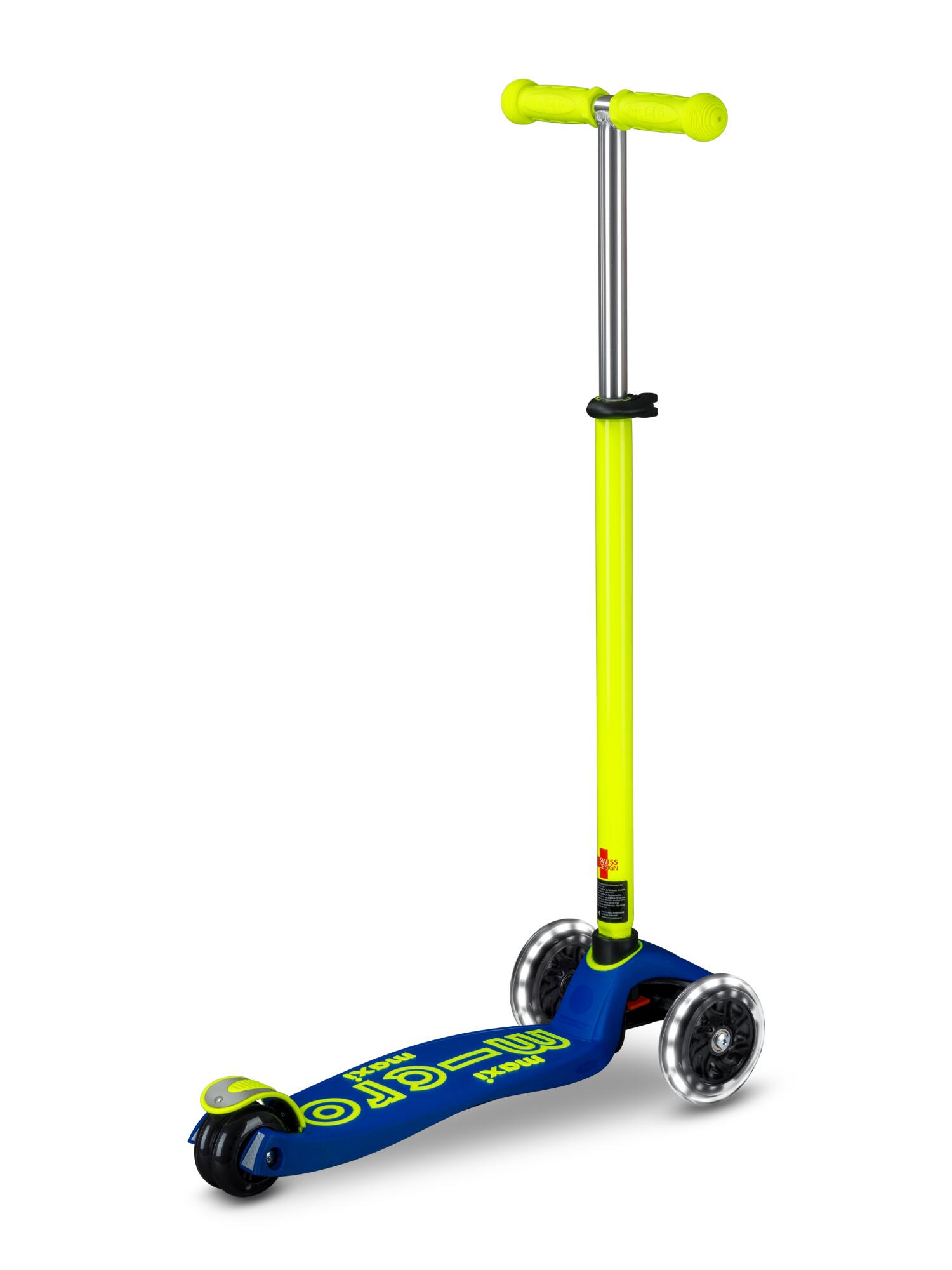 Trottinette enfant Maxi  Deluxe Néon Jaune Canari LED 4/7