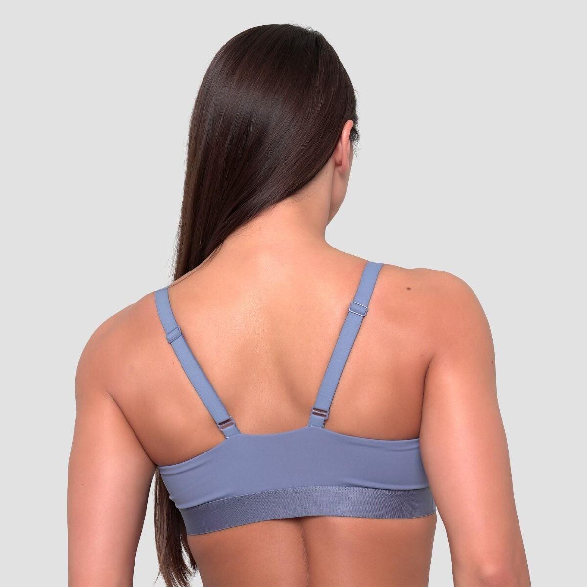 Donna fitness reggiseno sportivo supporto medio blu String Essence 4/6