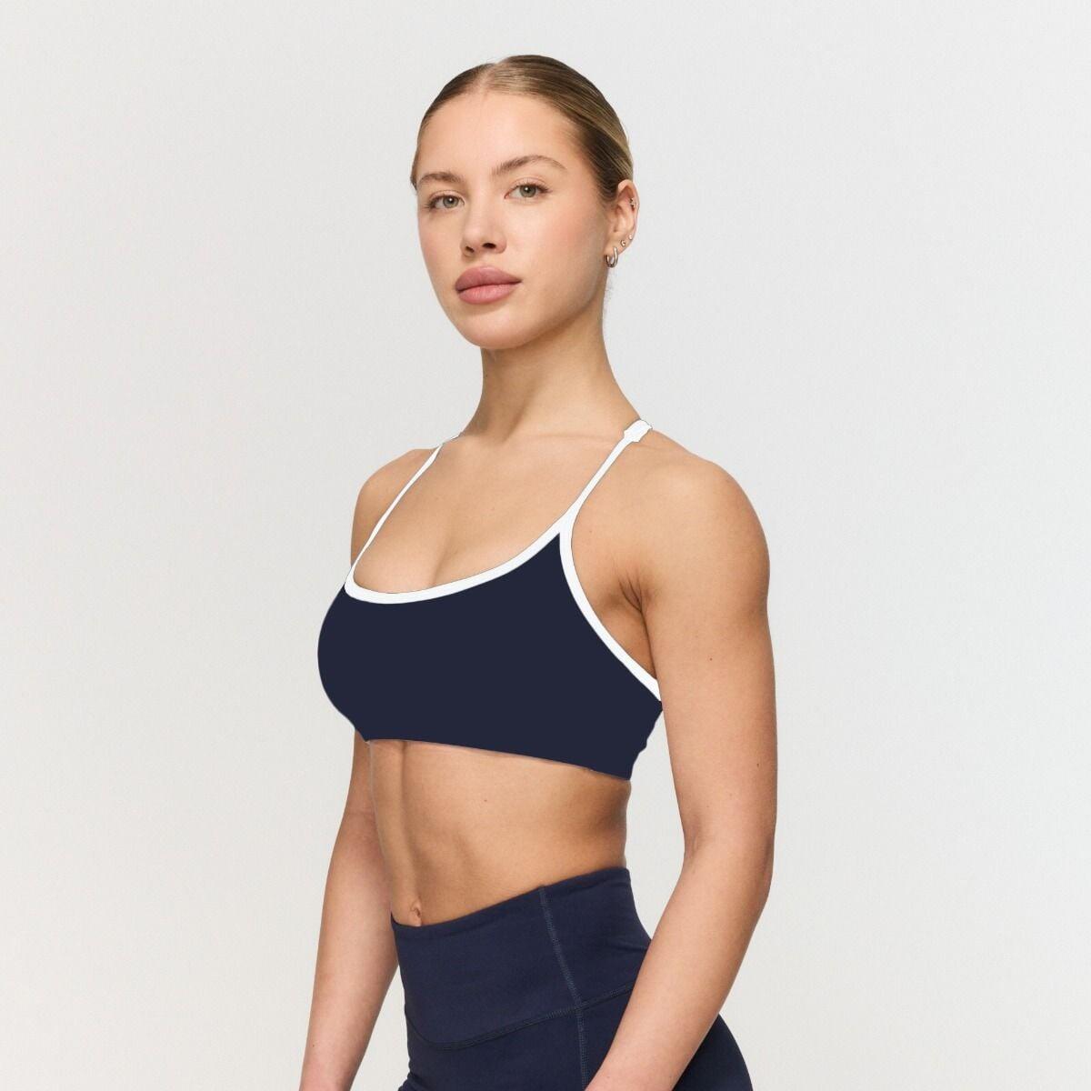 Biustonosz sportowy damski fitness niebieski Varsity 5/7