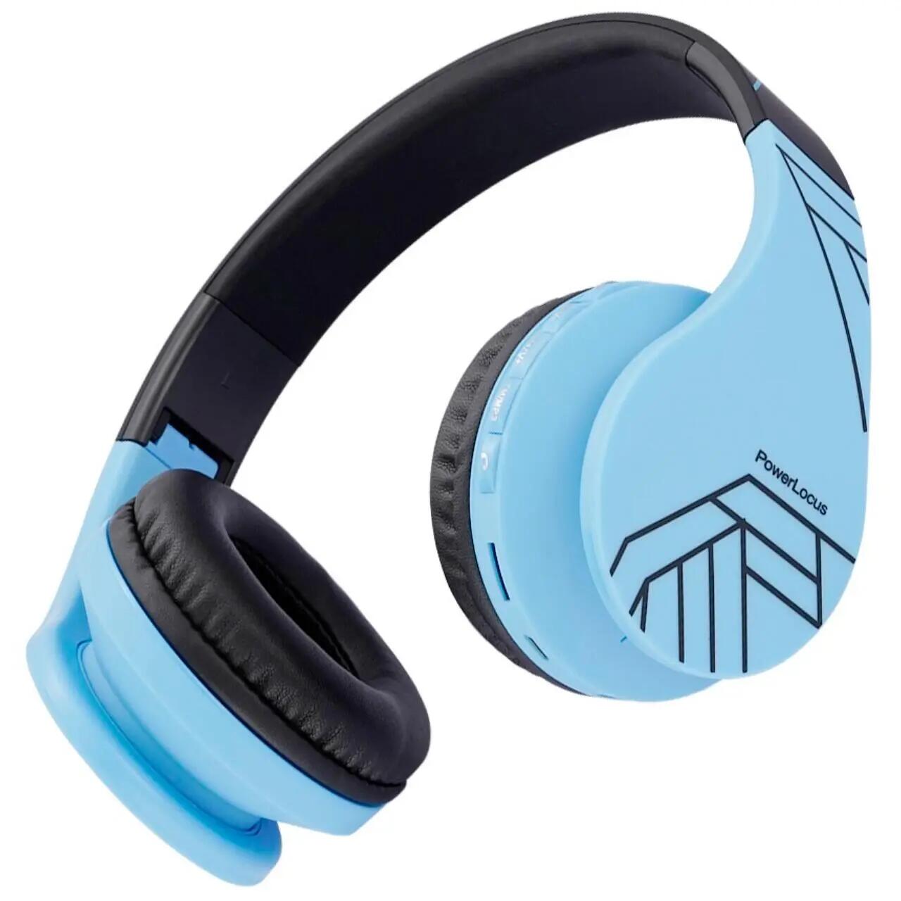 PowerLocus P1 Cuffie wireless On-Ear bambini Blu/Nero 2/2