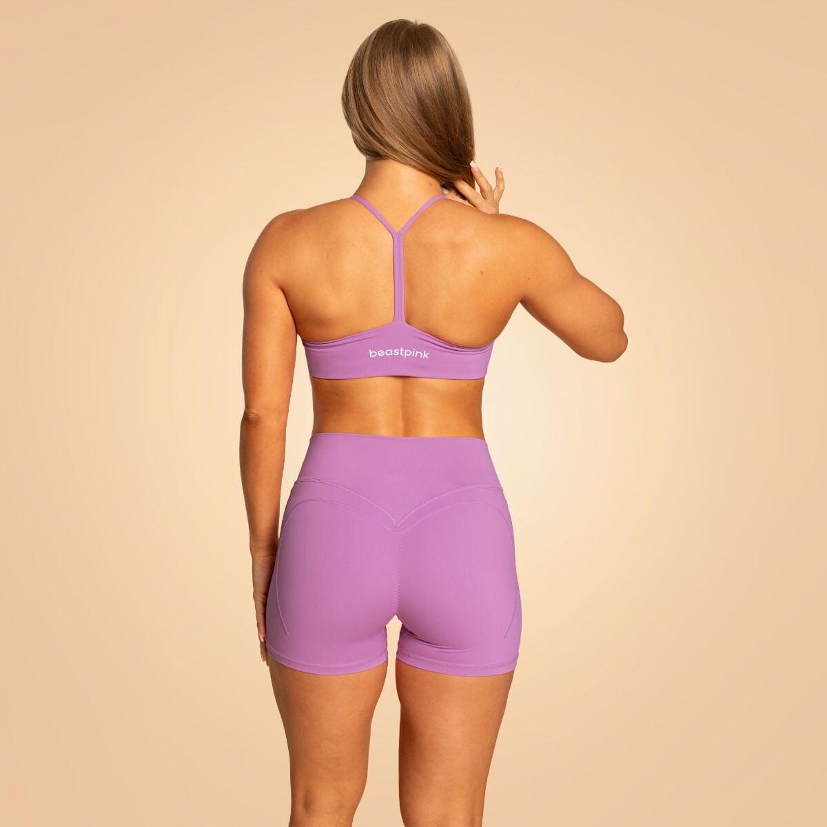 Donna fitness reggiseno sportivo sostegno medio viola Grace 4/6
