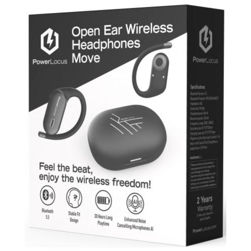PowerLocus Casti Bluetooth Wireless Open-Ear Move, Black