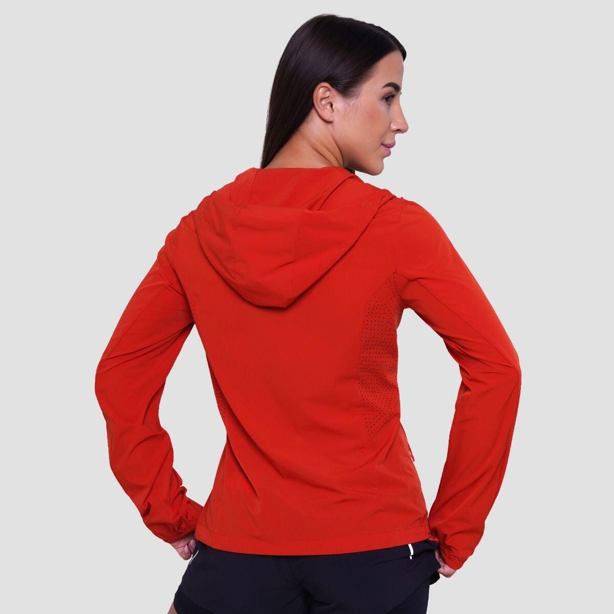 Donna corsa giacca impermeabile arancione Pulse 3/7