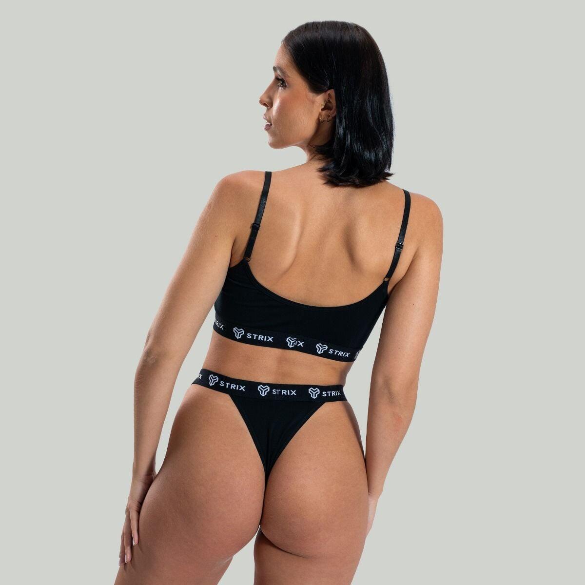Donna bralette bretelle regolabili nera 3/6
