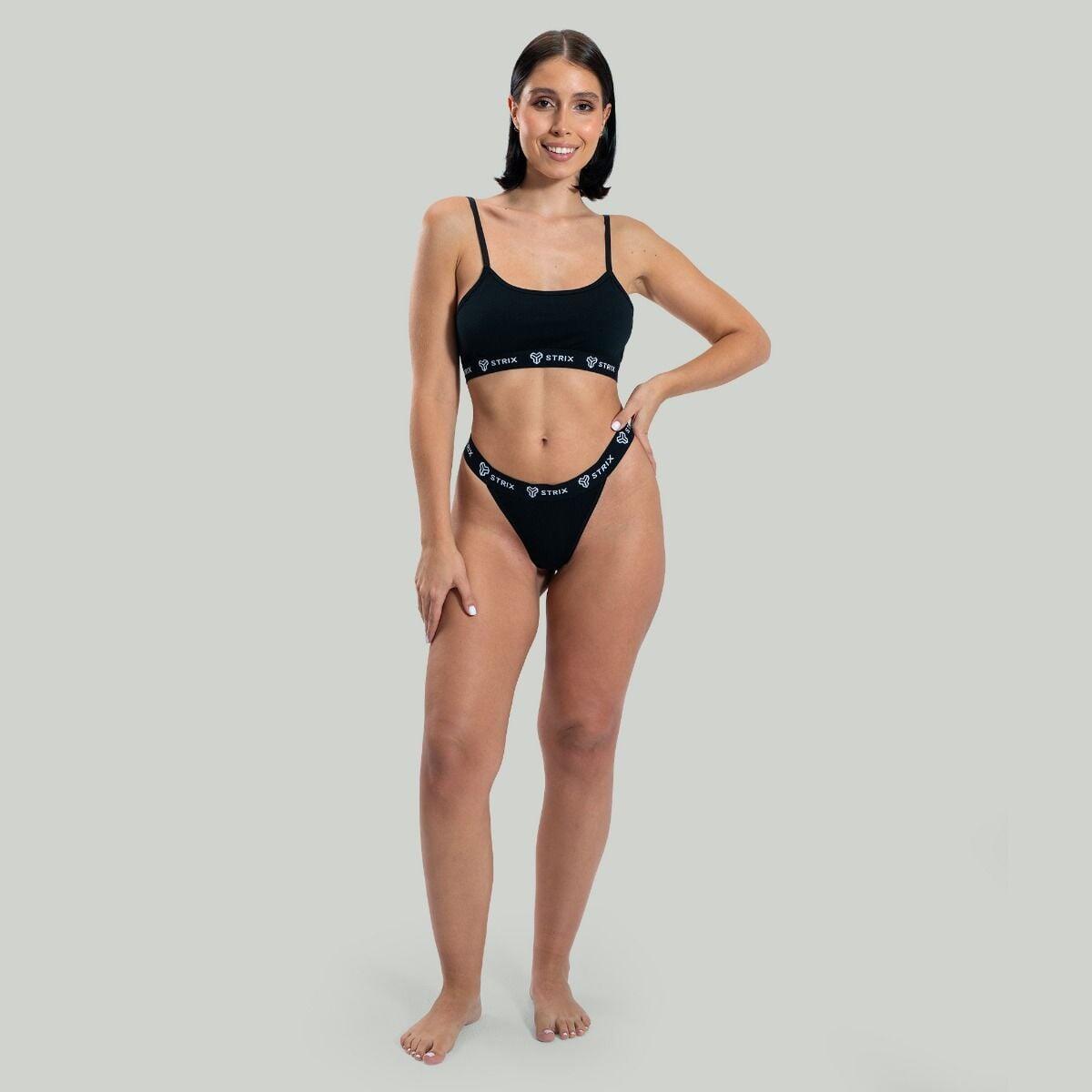 Donna bralette bretelle regolabili nera 5/6