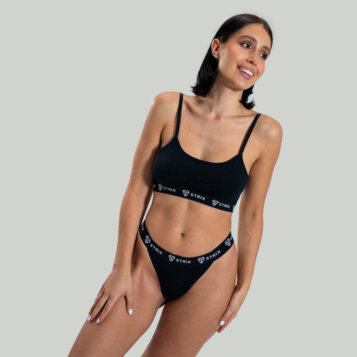Donna bralette bretelle regolabili nera 4/6
