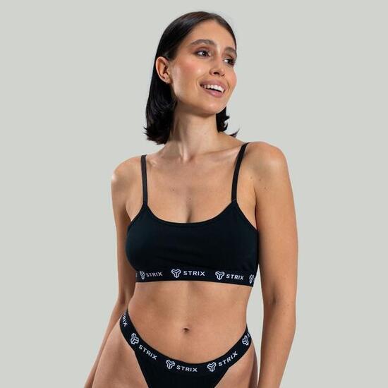 Donna bralette bretelle regolabili nera