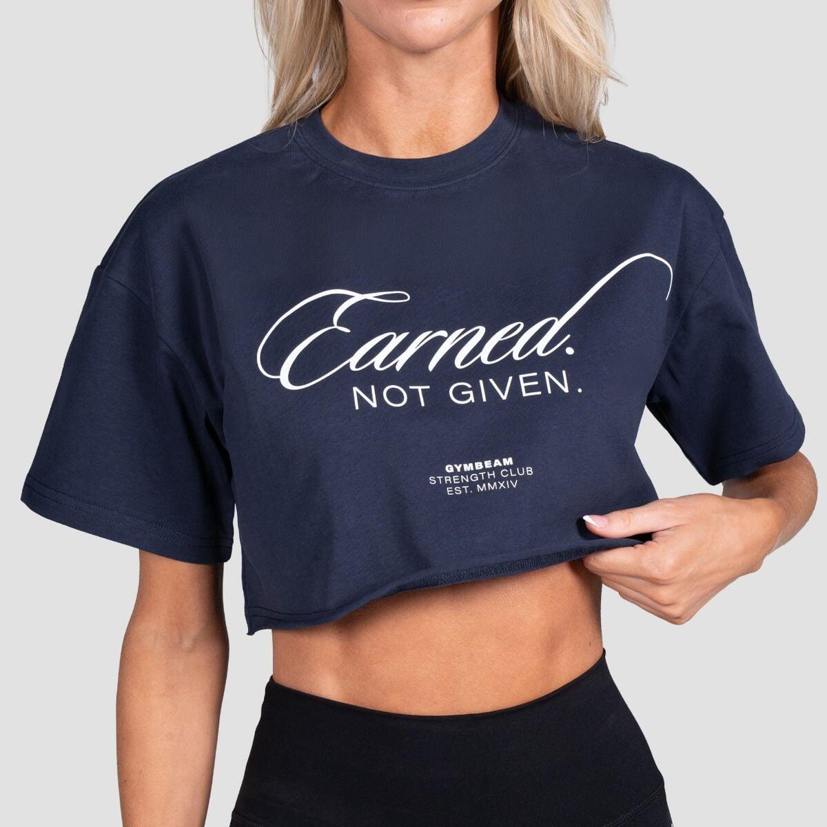 Donna fitness crop top traspirante Midnight Earned 2/6