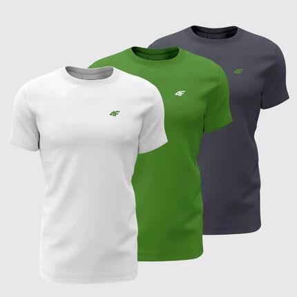 T-shirt męski (ZESTAW KOSZULEK 3 SZT.) 4F 4FWSS26TTSHM4216