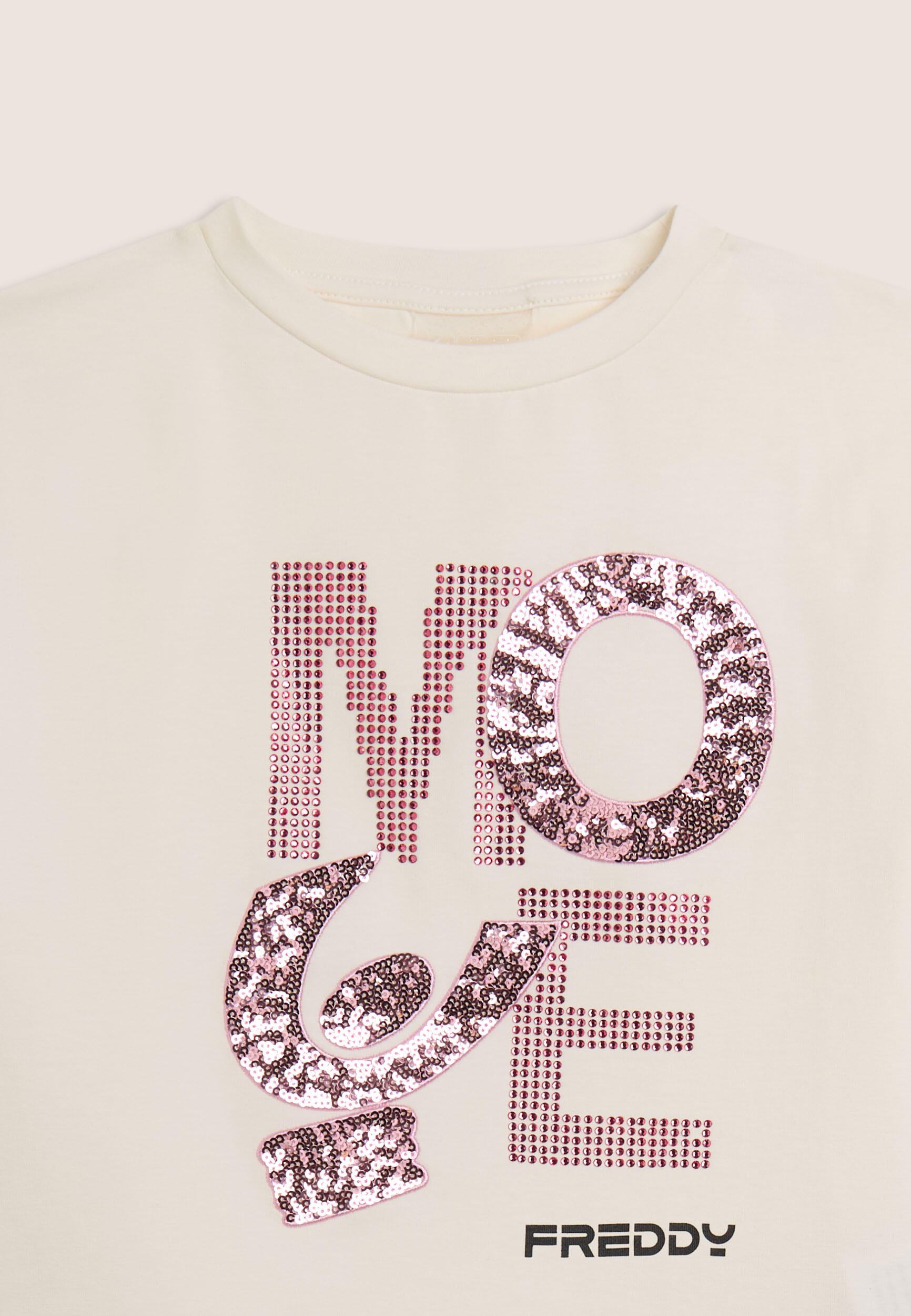 T-shirt Junior court avec inscription en cristaux et paillettes 3/3