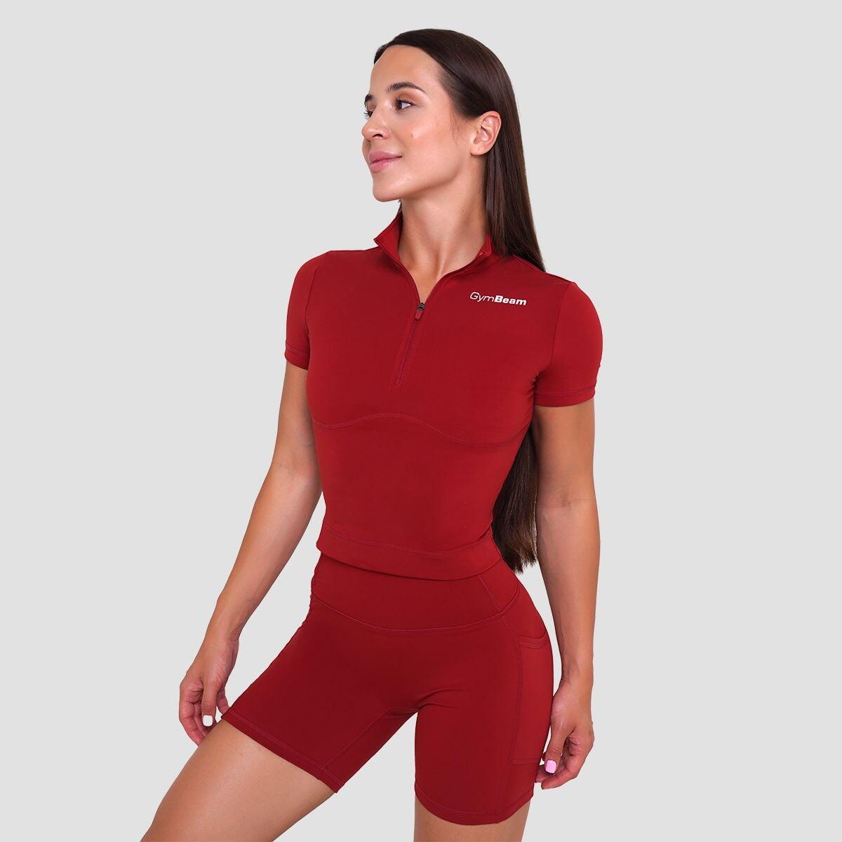 Donna palestra t-shirt aderente rossa Ignite 3/6