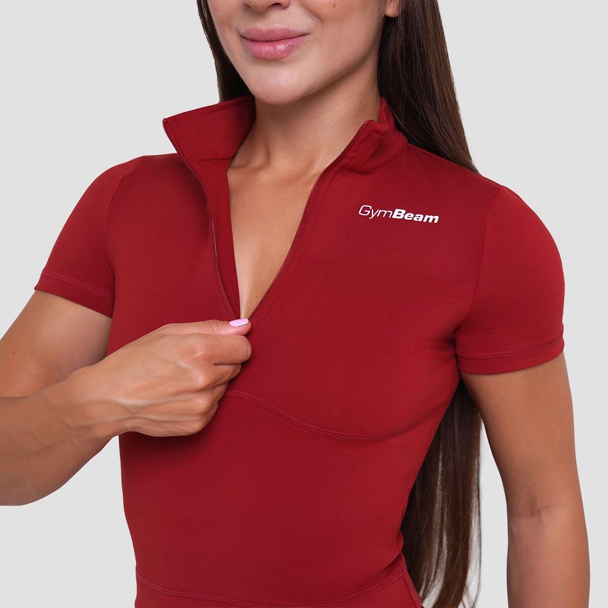 Donna palestra t-shirt aderente rossa Ignite 2/6