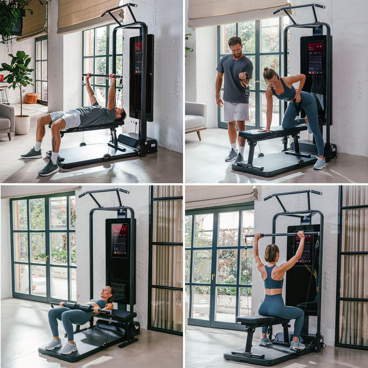 Banco versátil para sGym Pro: plano e inclinado, plegable 6/7