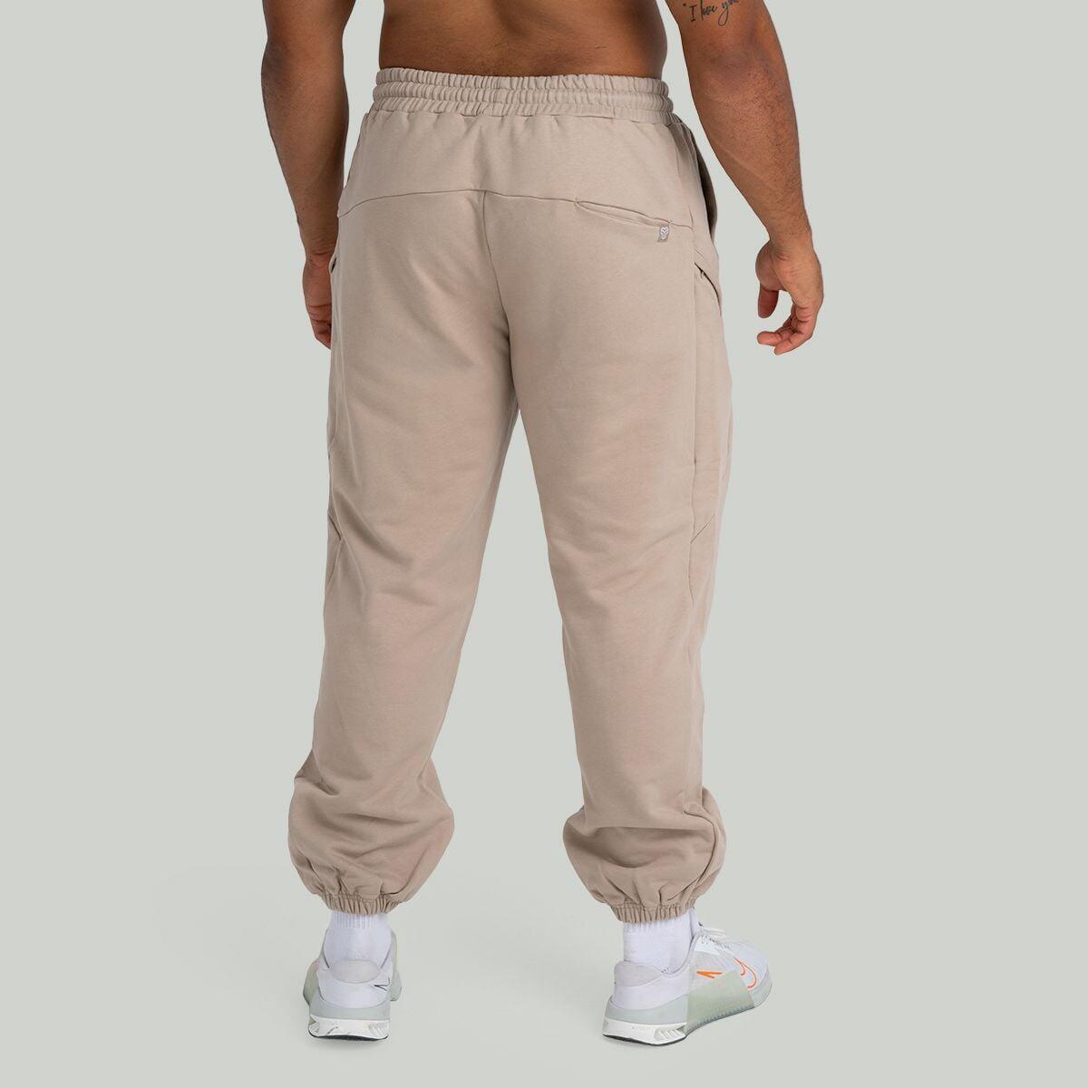 Uomo fitness joggers traspiranti Taupe 3/6