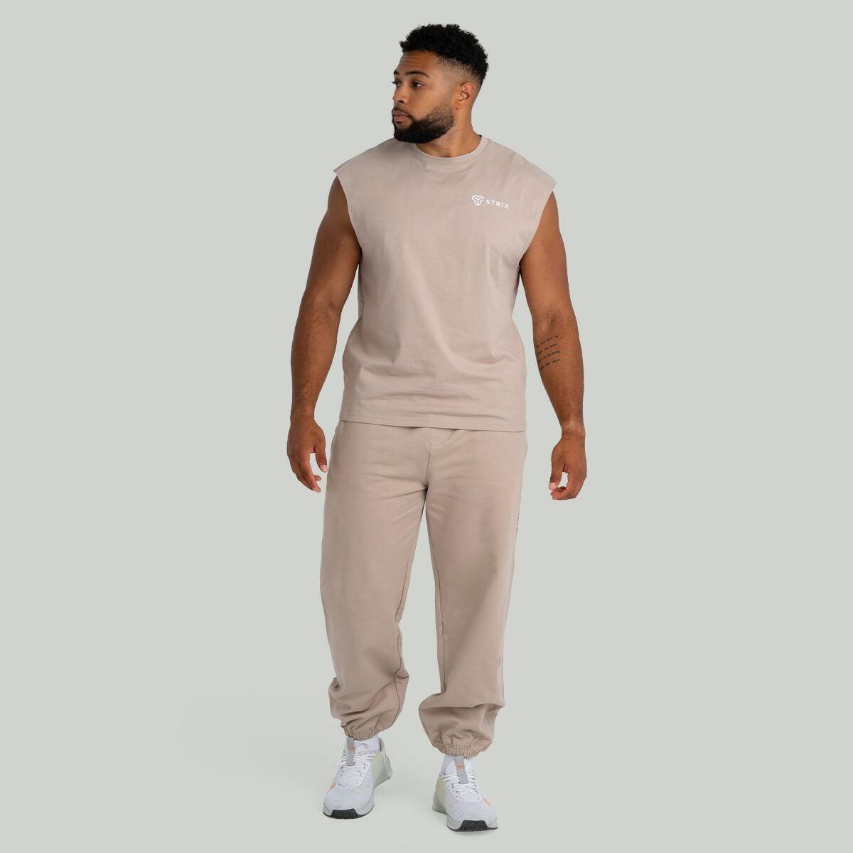 Uomo fitness joggers traspiranti Taupe 5/6