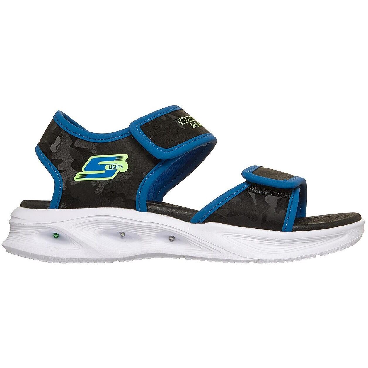 Sandalias Skechers Sola Glow Sandal - Camo Brigh, Azul, Niños 3/5