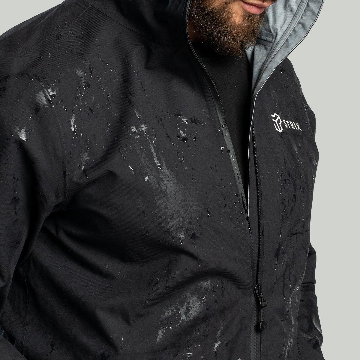 Uomo trekking giacca impermeabile nera Vertex 2/7