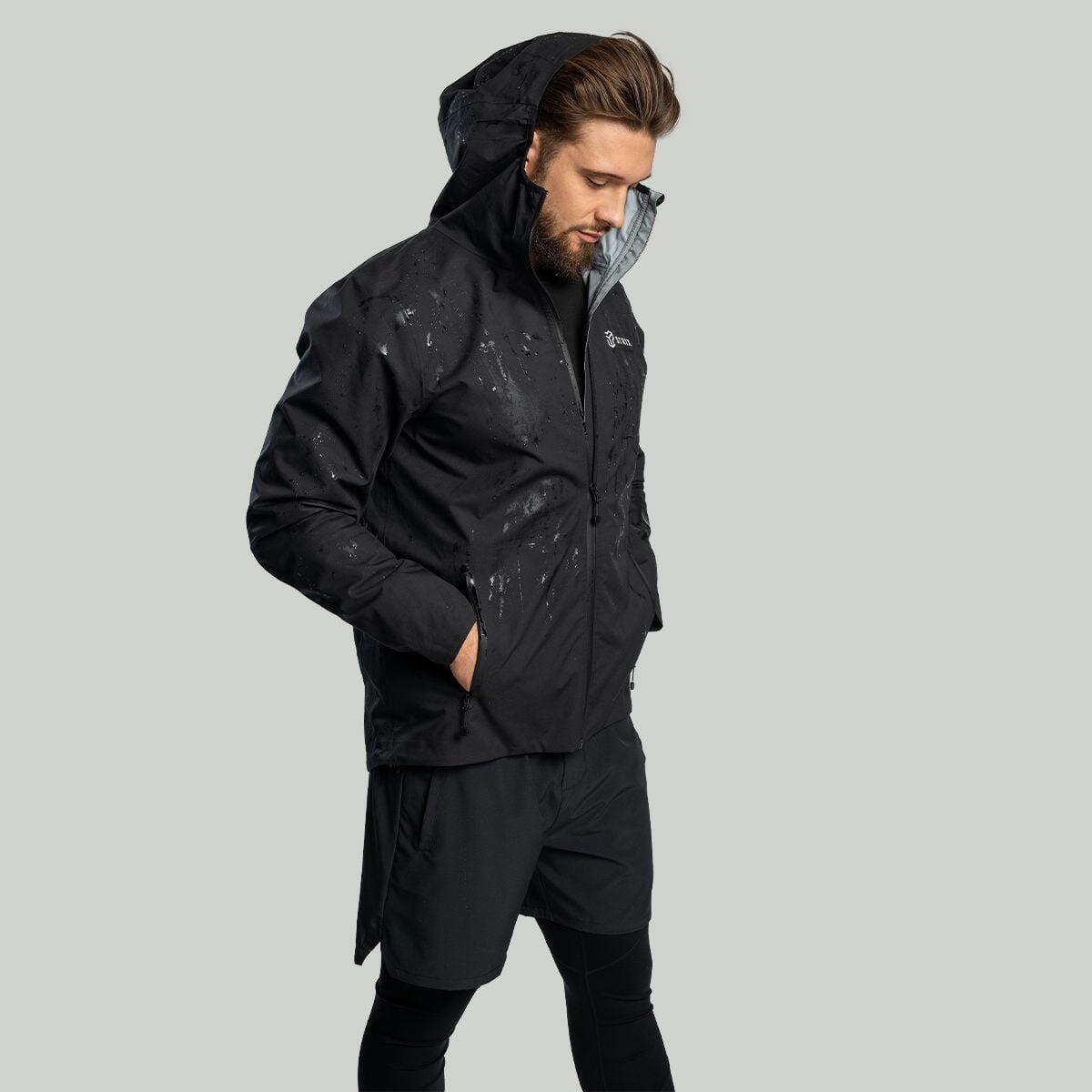 Uomo trekking giacca impermeabile nera Vertex 4/7