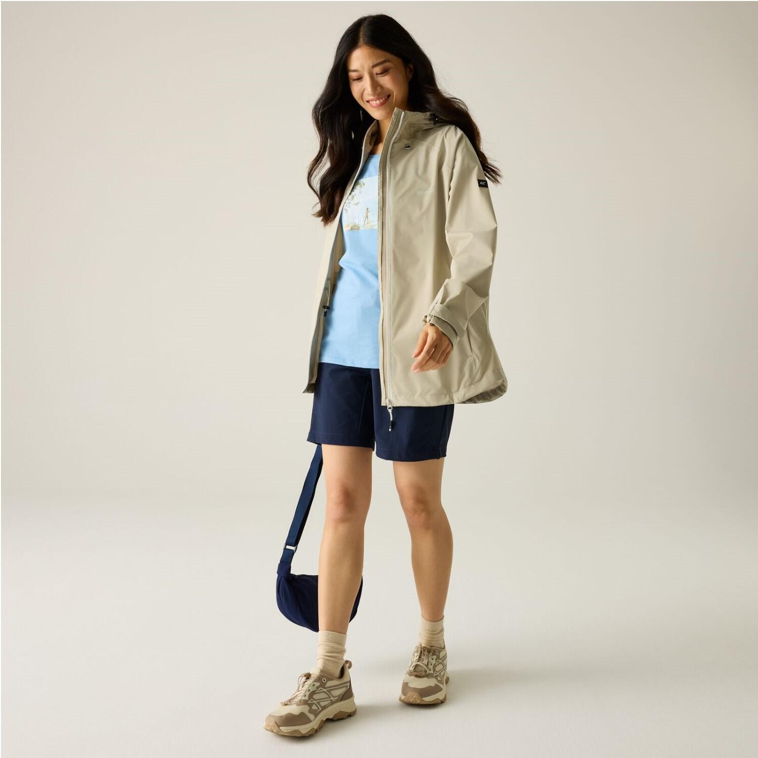 Veste de randonnée imperméable à capuche et à panneaux Frina pour femme 4/7