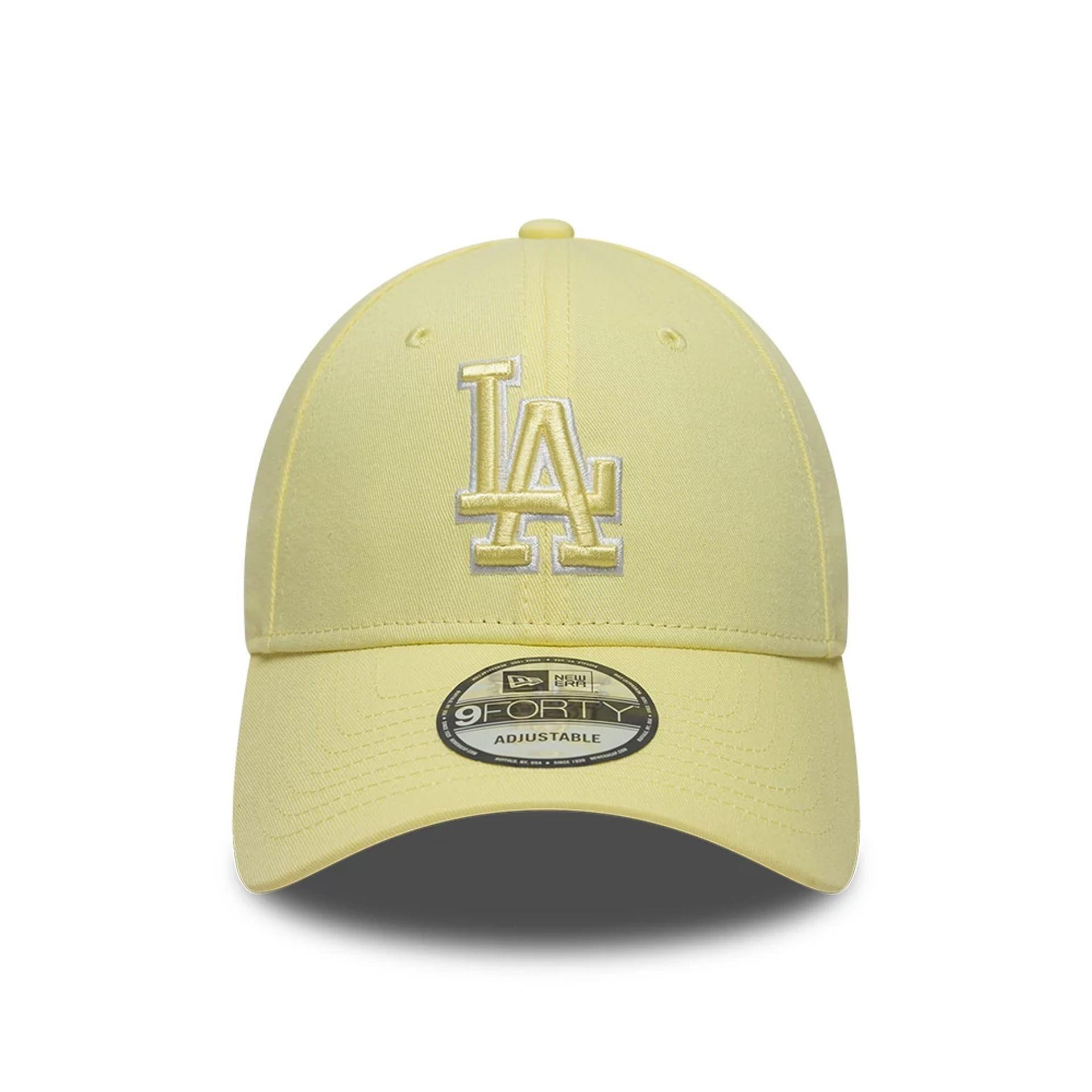 New Era 9FORTY Cap MLB Los Angeles Dodgers Outline pastellgelbe 2/5