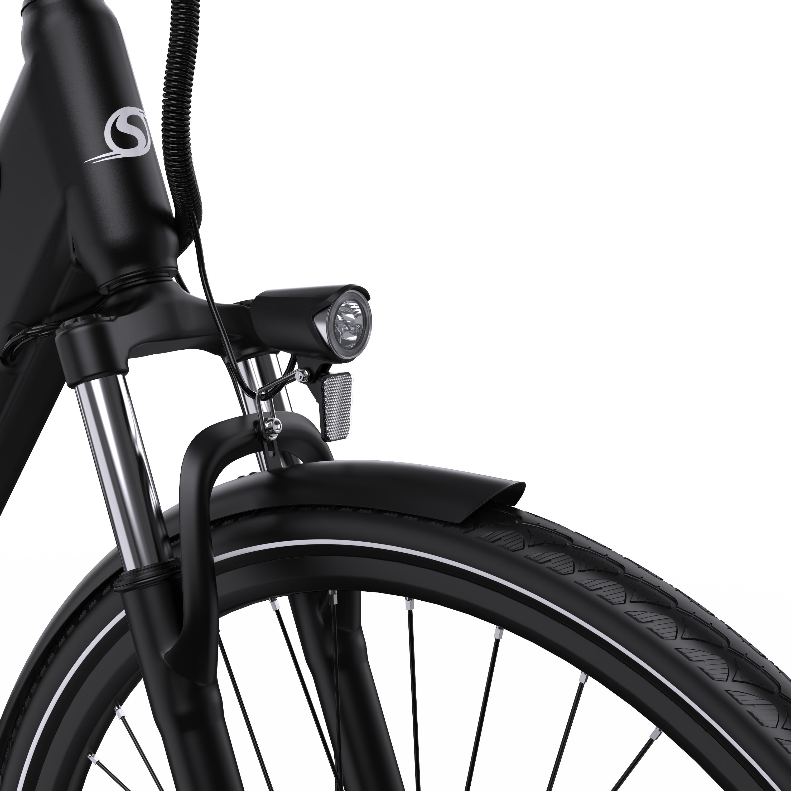 Bicicleta elétrica 250W 65km 44Nm Shimano 7 velocidades 27.5" 5/6