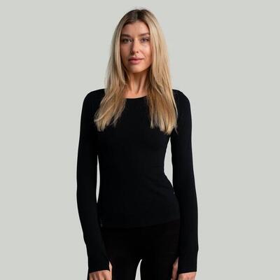 Donna sci maglia termica Black MERINO I