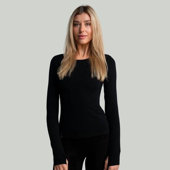 Donna sci maglia termica Black MERINO I