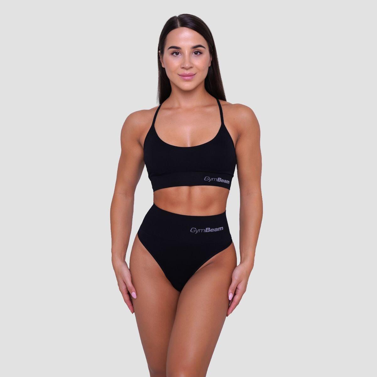 Donna slip brasiliana senza cuciture nera 4/7