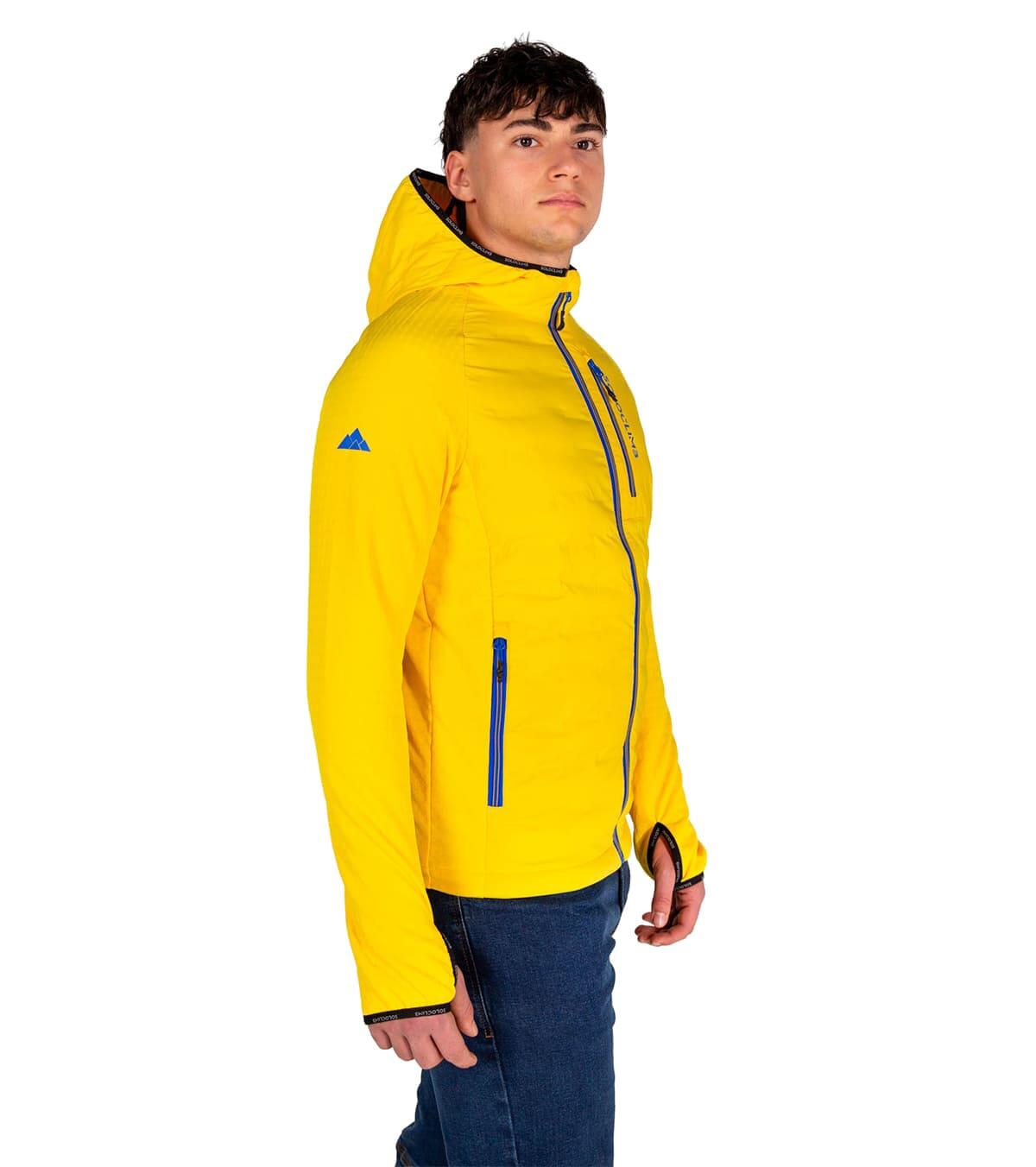 Chaqueta Térmica de Montaña con Capucha Mercurio Hombre Amarillo 3/3