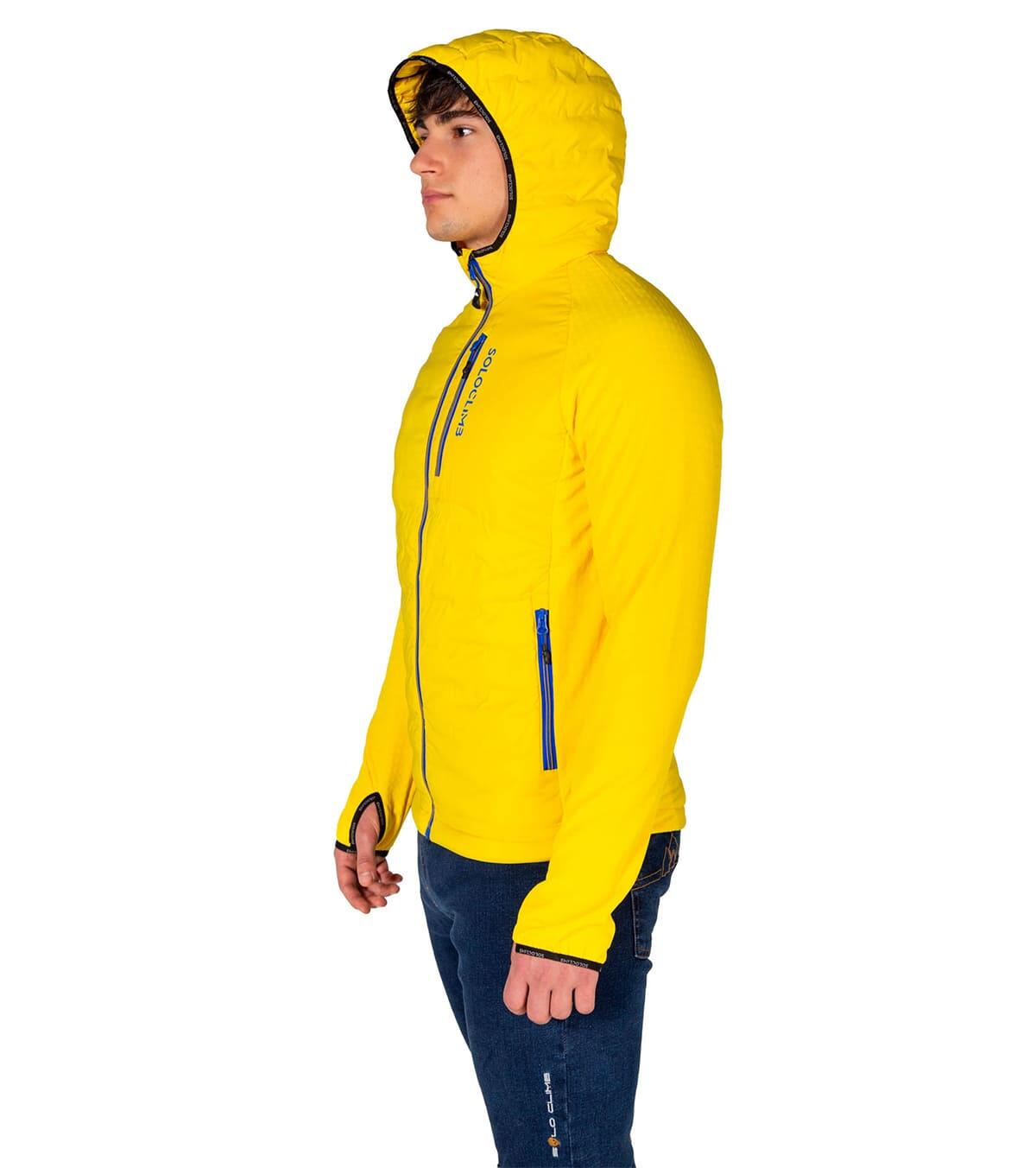 Chaqueta Térmica de Montaña con Capucha Mercurio Hombre Amarillo 2/3