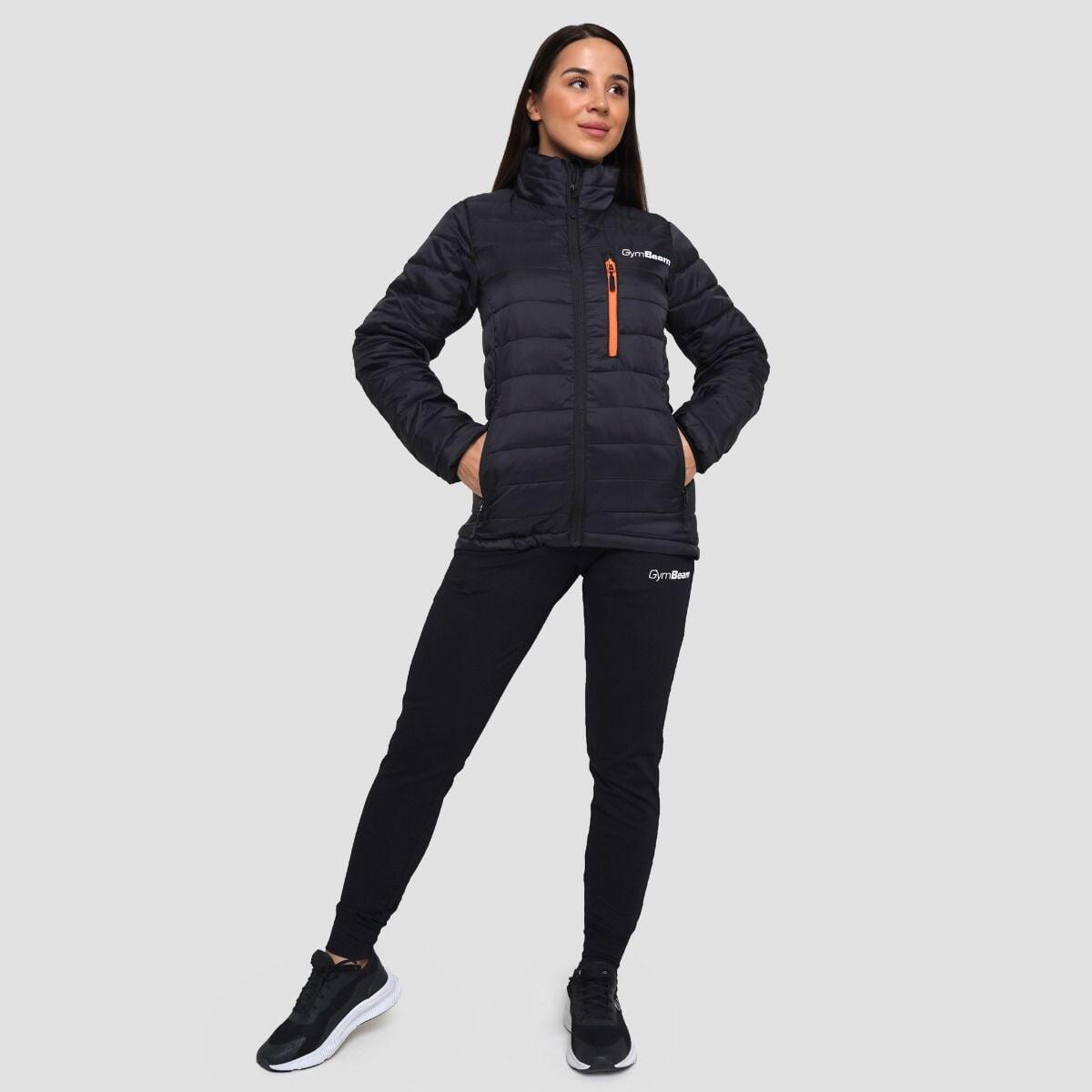 Donna piumino trapuntato Black/Orange 6/7