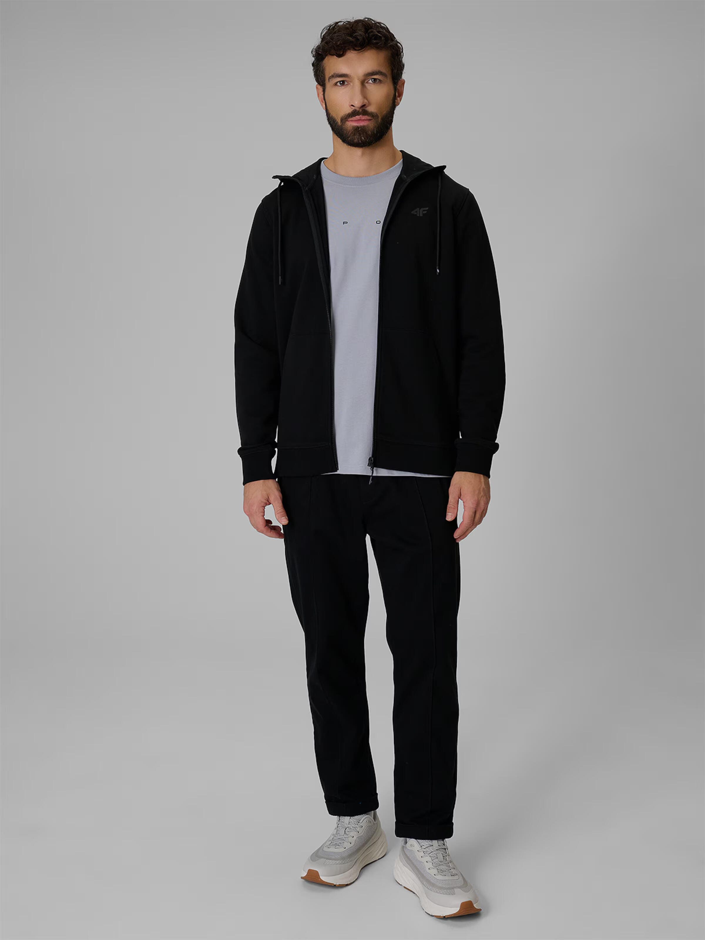 Bluza dresowa regular z kapturem męska 4F 4FRMM00TSWSM3058 5/7