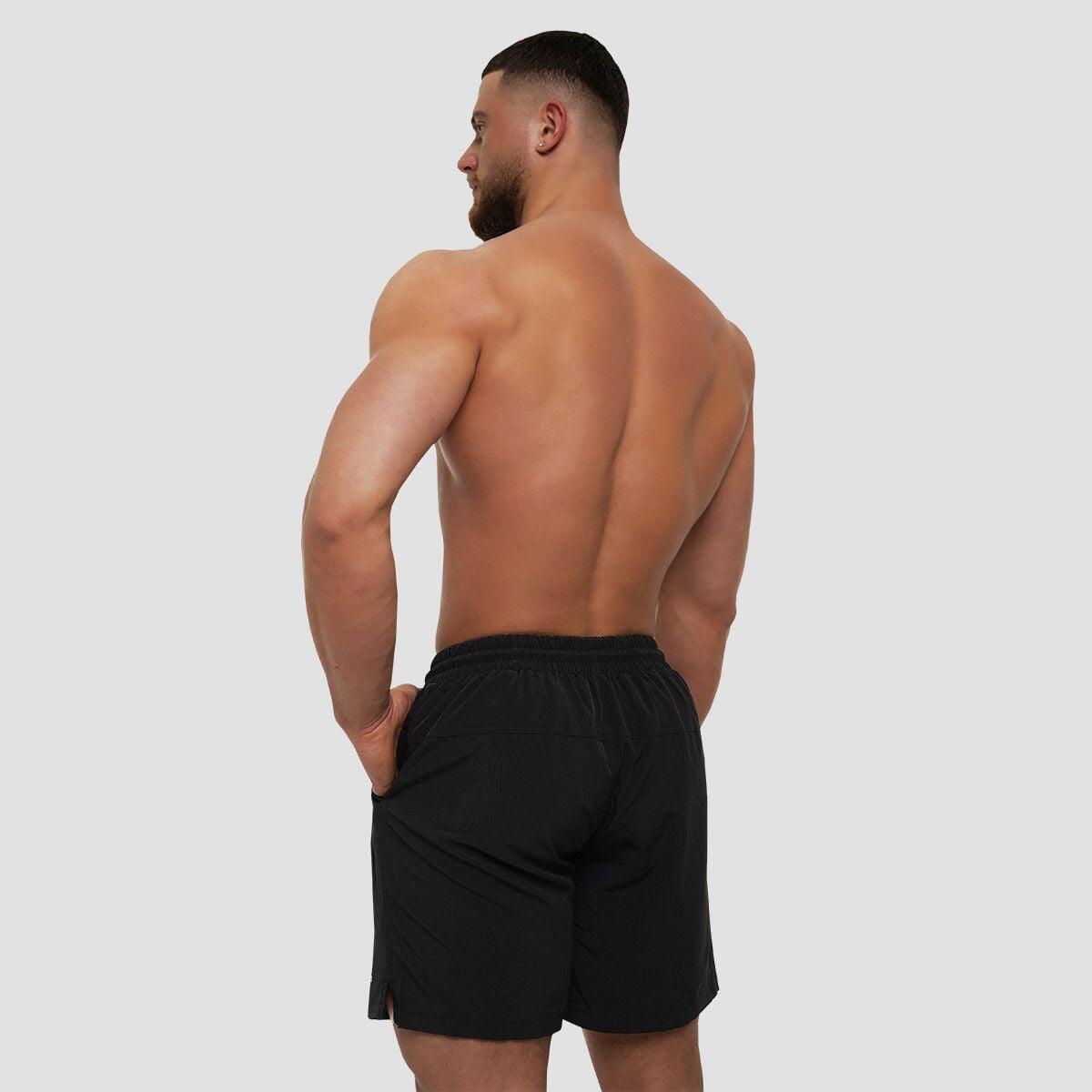 Uomo nuoto costume da bagno asciugatura rapida nero 4/6
