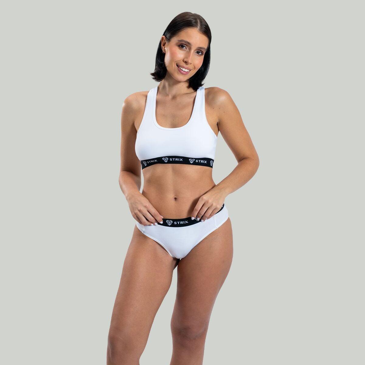 Donna reggiseno sportivo traspirante bianco Essential 3/6