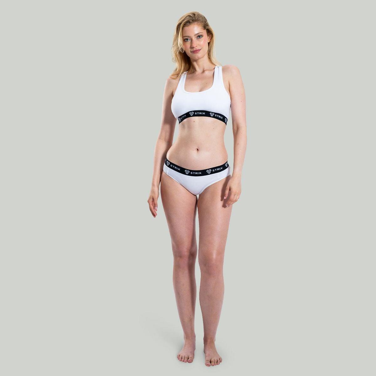 Donna reggiseno sportivo traspirante bianco Essential 4/6