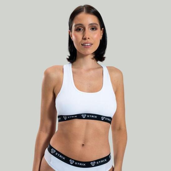 Donna reggiseno sportivo traspirante bianco Essential