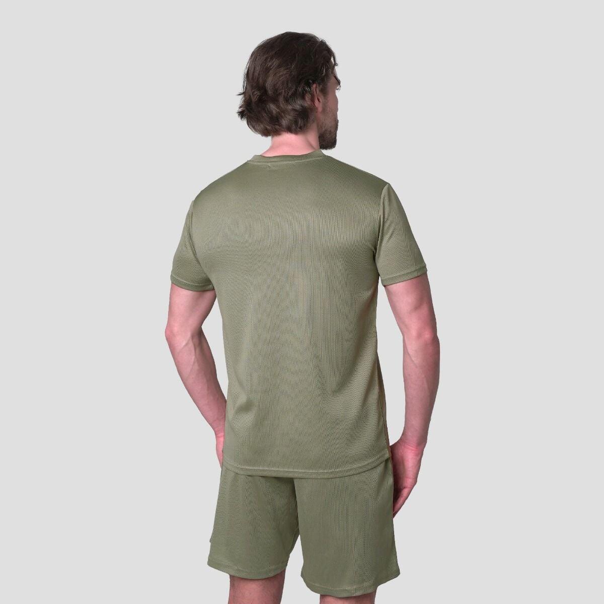 Uomo t-shirt regular fit verde Essence 3/5