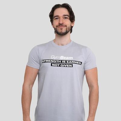 Uomo palestra maglietta cotone grigia Strength