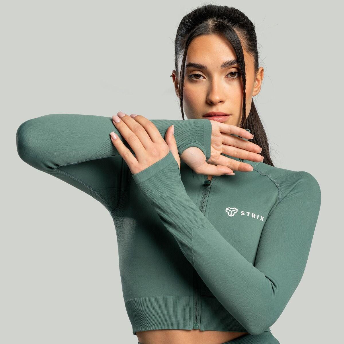 Donna palestra crop top traspirante Moss Seamless 3/7