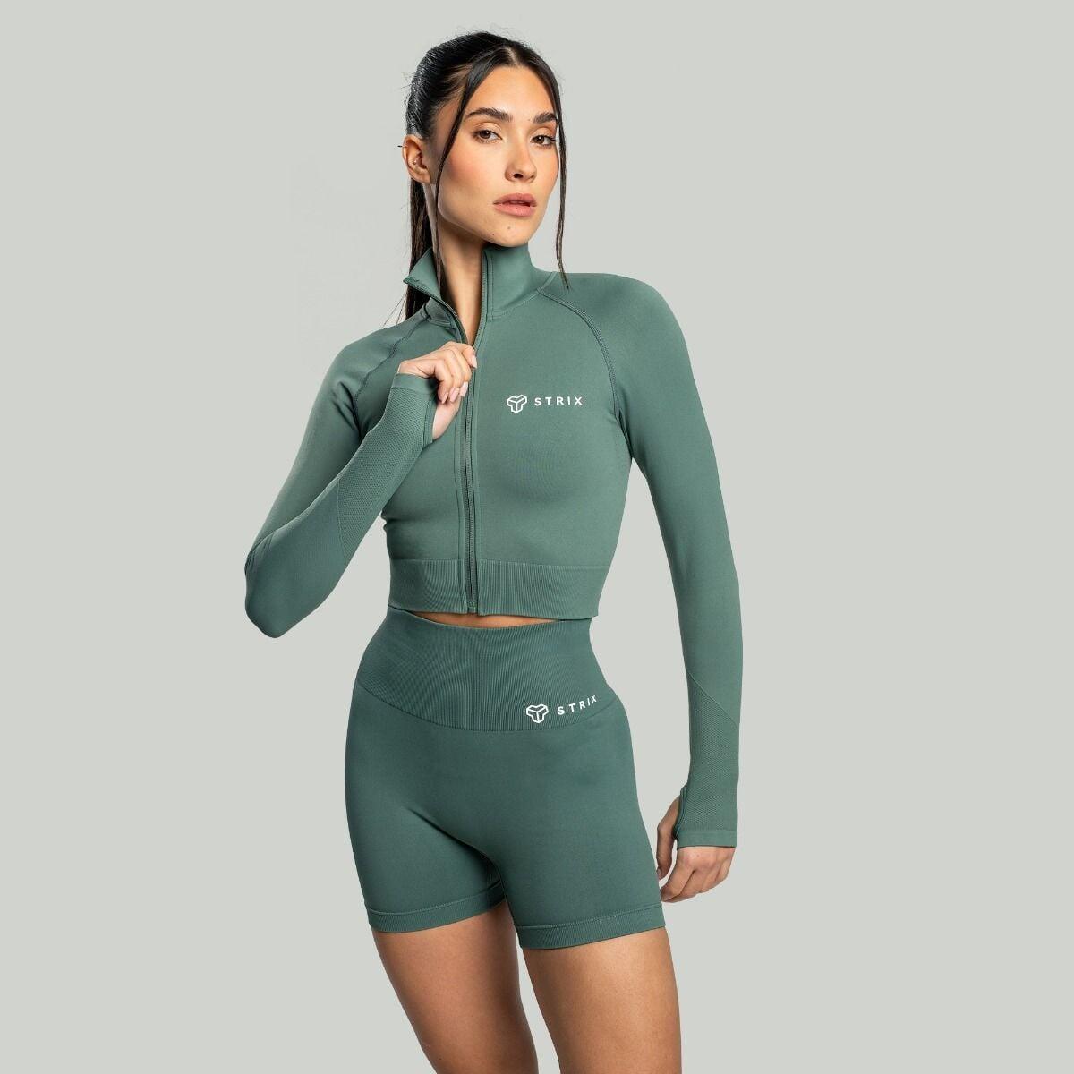 Donna palestra crop top traspirante Moss Seamless 5/7