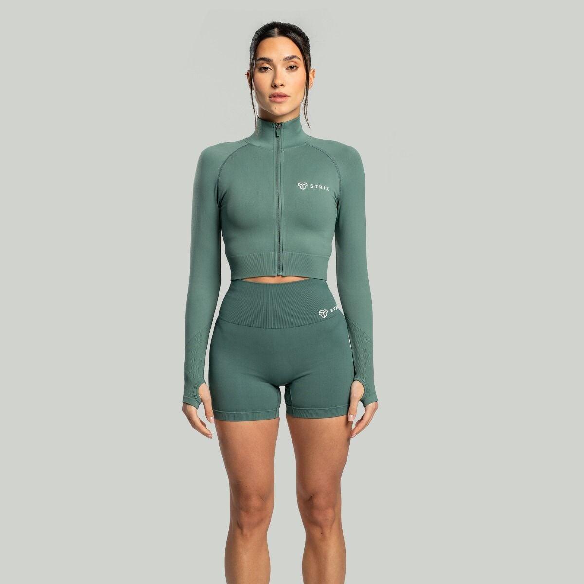 Donna palestra crop top traspirante Moss Seamless 6/7