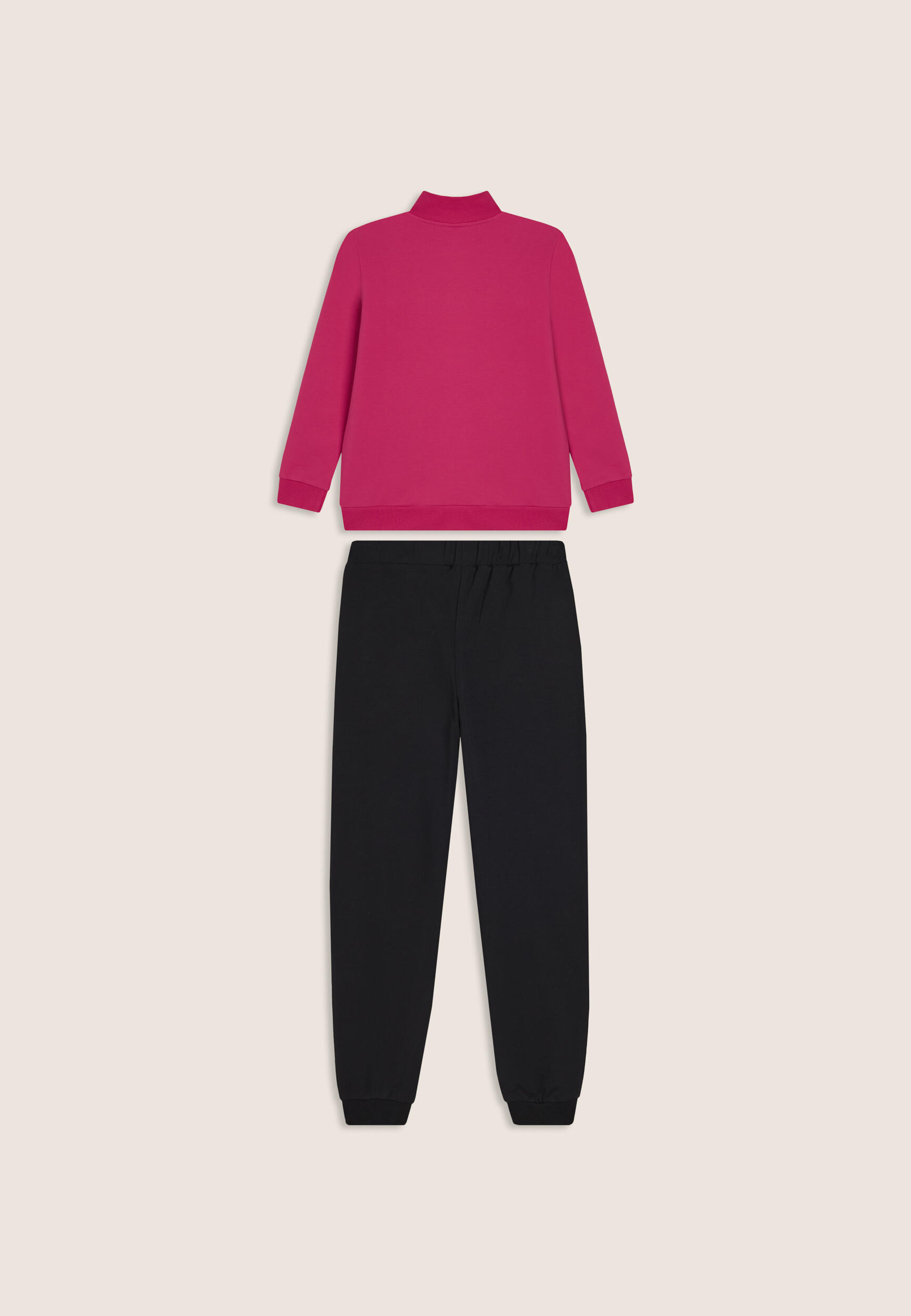 Tuta Junior full-zip con collo alto e tasche a marsupio 2/3