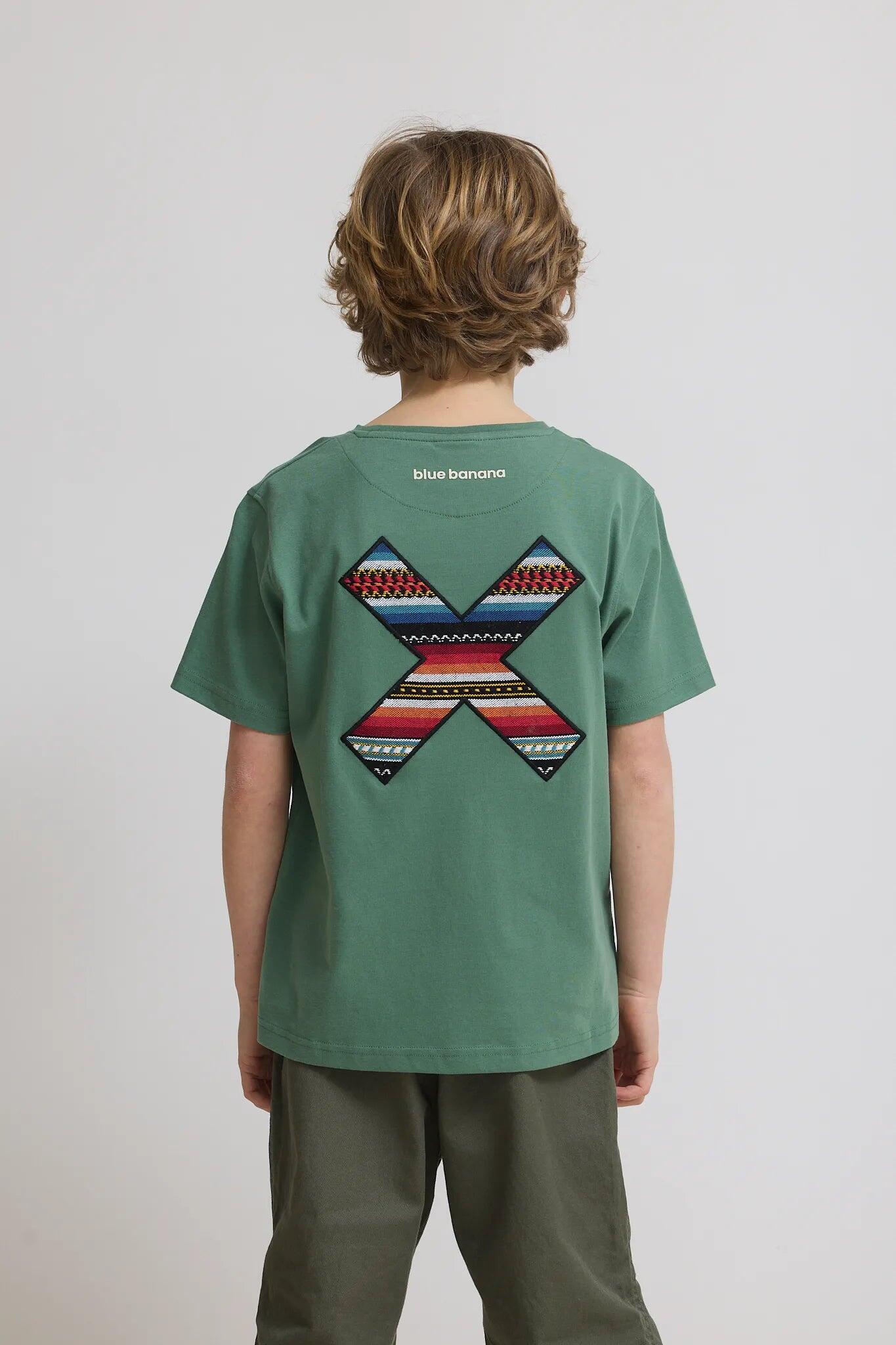 Camiseta Kids Blue Banana Pine Green de Algodón 100% Orgánico 2/4